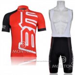 2011 Maillot Cyclisme BMC Rouge Manches Courtes et Cuissard