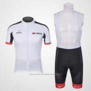 2012 Maillot Cyclisme Nalini Blanc et Noir Manches Courtes et Cuissard