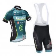 2013 Maillot Cyclisme Europcar Noir et Bleu Manches Courtes et Cuissard