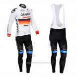 2013 Maillot Cyclisme Garmin Sharp Champion Allemagne Manches Longues et Cuissard