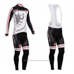 2014 Maillot Cyclisme Castelli Noir Blanc Manches Longues et Cuissard