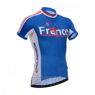 2014 Maillot Cyclisme Fox Cyclingbox Azur Manches Courtes et Cuissard