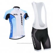 2014 Maillot Cyclisme Giant Blanc Manches Courtes et Cuissard