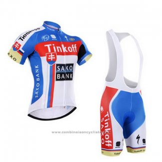 2015 Maillot Cyclisme Tinkoff Saxo Bank Champion Slovaquie Manches Courtes et Cuissard