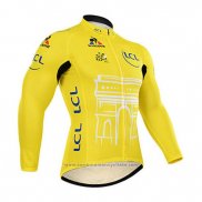 2015 Maillot Cyclisme Tour de France Jaune Manches Longues et Cuissard