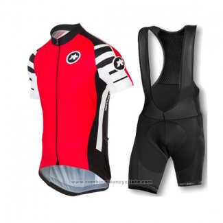 2016 Maillot Cyclisme Assos Rouge Manches Courtes et Cuissard