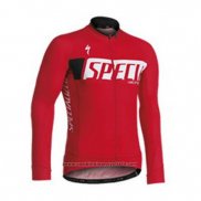 2016 Maillot Cyclisme Specialized Blanc et Rouge Manches Longues et Cuissard