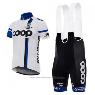 2017 Maillot Cyclisme Coop Blanc Manches Courtes et Cuissard