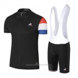 2017 Maillot Cyclisme Coq Sportif Tour de France Noir Manches Courtes et Cuissard