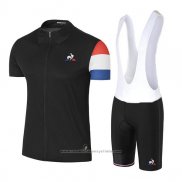 2017 Maillot Cyclisme Coq Sportif Tour de France Noir Manches Courtes et Cuissard