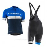 2017 Maillot Cyclisme Femme Orbea Noir et Bleu Manches Courtes et Cuissard