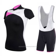 2017 Maillot Cyclisme Femme RH+ Noir Manches Courtes et Cuissard