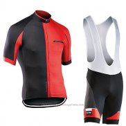 2017 Maillot Cyclisme Northwave Blade Noir et Rouge Manches Courtes et Cuissard