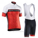 2017 Maillot Cyclisme Northwave Rouge et Blanc Manches Courtes et Cuissard