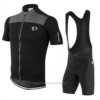 2017 Maillot Cyclisme Pearl Izumi Noir et Gris Manches Courtes et Cuissard