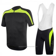 2017 Maillot Cyclisme RH+ Noir et Vert Manches Courtes et Cuissard