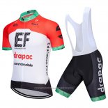 2018 Maillot Cyclisme Cannondale Drapac Blanc et Rouge Manches Courtes et Cuissard