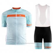 2018 Maillot Cyclisme Craft Route Lumiere Bleu Manches Courtes et Cuissard