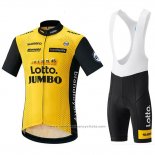 2018 Maillot Cyclisme Lotto NL Jumbo Jaune et Noir Manches Courtes et Cuissard