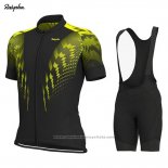 2019 Maillot Cyclisme Rapha Noir Jaune Manches Courtes et Cuissard