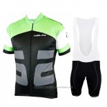 2019 Maillot Cyclisme Nalini Vert Noir Manches Courtes et Cuissard