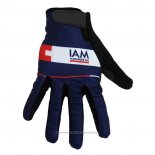 2020 IAM Gants Doigts Longs Cyclisme Bleu Blanc