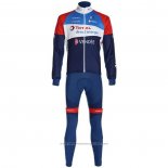 2020 Maillot Cyclisme Direct Energie Profond Bleu Rouge Manches Longues et Cuissard