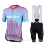 2020 Maillot Cyclisme Le Col Azur Rose Manches Courtes et Cuissard