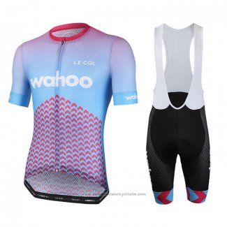 2020 Maillot Cyclisme Le Col Azur Rose Manches Courtes et Cuissard