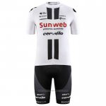 2020 Maillot Cyclisme Sunweb Blanc Manches Courtes et Cuissard