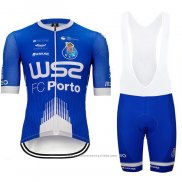 2020 Maillot Cyclisme W52-FC Porto Bleu Blanc Manches Courtes et Cuissard