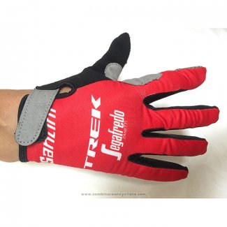2020 Trek Segafredo Gants Doigts Longs Cyclisme Rouge