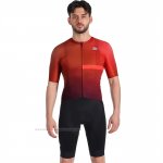 2023 Maillot Cyclisme Sportful Rouge Manches Courtes et Cuissard