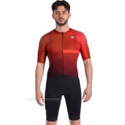 2023 Maillot Cyclisme Sportful Rouge Manches Courtes et Cuissard