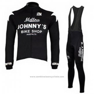 2010 Maillot Cyclisme Johnnys Noir Manches Longues et Cuissard