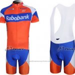 2011 Maillot Cyclisme Rabobank Bleu et Orange Manches Courtes et Cuissard
