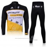 2011 Maillot Cyclisme Specialized Jaune et Noir Manches Longues et Cuissard