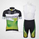 2012 Maillot Cyclisme GreenEDGE Noir et Vert Manches Courtes et Cuissard