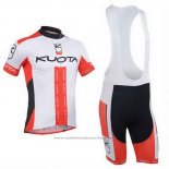 2013 Maillot Cyclisme Kuota Rouge et Blanc Manches Courtes et Cuissard