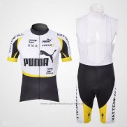 2013 Maillot Cyclisme Puma Noir et Blanc Manches Courtes et Cuissard