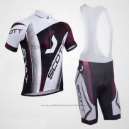 2013 Maillot Cyclisme Scott Blanc et Fuchsia Manches Courtes et Cuissard