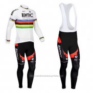 2013 Maillot Cyclisme UCI Monde Champion BMC Manches Longues et Cuissard