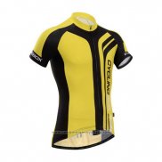 2014 Maillot Cyclisme Fox Cyclingbox Noir et Jaune Manches Courtes et Cuissard