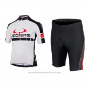 2015 Maillot Cyclisme Bobteam Blanc Manches Courtes et Cuissard