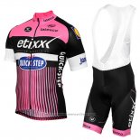 2016 Maillot Cyclisme Etixx Quick Step Rose et Noir Manches Courtes et Cuissard