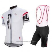 2016 Maillot Cyclisme Nalini Blanc Manches Courtes et Cuissard