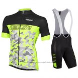 2016 Maillot Cyclisme Nalini Vert et Noir Manches Courtes et Cuissard