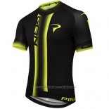 2016 Maillot Cyclisme Pinarello Noir Jaune Manches Courtes et Cuissard