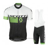 2016 Maillot Cyclisme Scott Blanc et Vert Manches Courtes et Cuissard