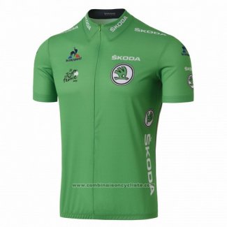 2016 Maillot Cyclisme Tour de France Vert Manches Courtes et Cuissard